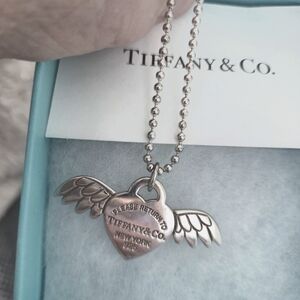 Tiffany & Co. Silver Heart with Wings Necklace